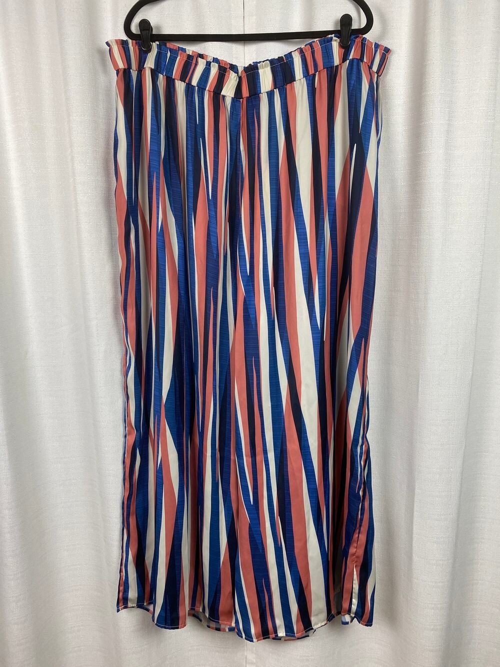 Summersalt Red White Blue Multi Stripe Palazzo Pants Sz.2XL NWT